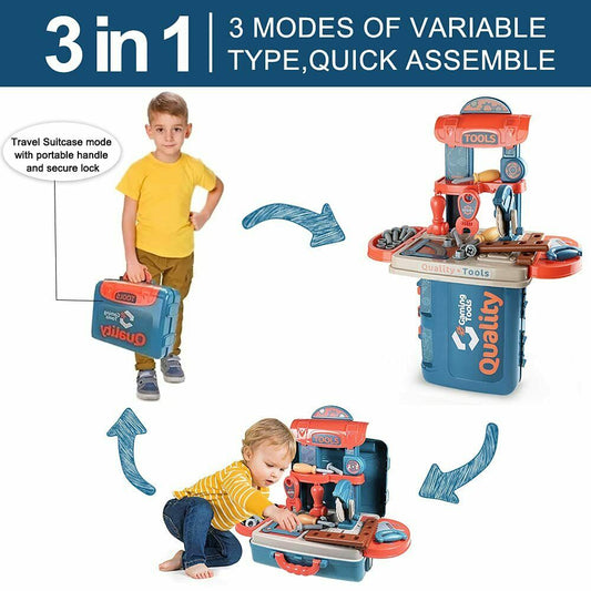 Kids Pretend Play Toy Tool Set Hammer Screw driver Repair Tools Educational Set