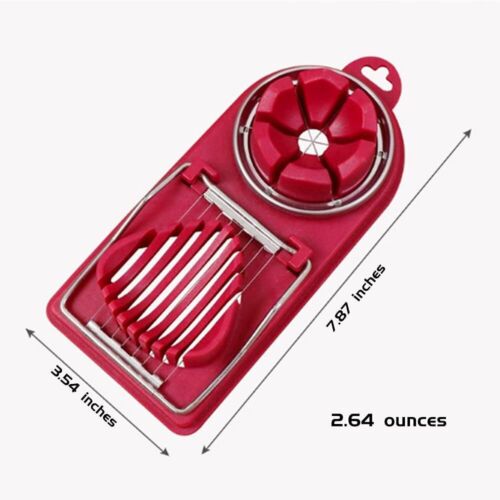 2 in1 Egg Slicer Stainless Steel Hard Boiled Metal Tomato Cutter Section Chopper