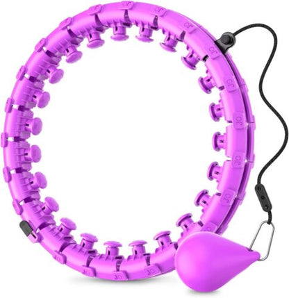 Adults Smart Weighted Hoop  24 Detachable Knots Adjustable Fitness Hoop