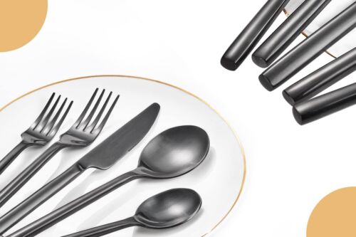 20 Piece Flatware Set, Kitchen Stainless Steel Silverware Set For 4