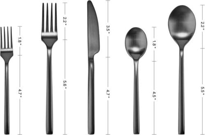 20 Piece Flatware Set, Kitchen Stainless Steel Silverware Set For 4