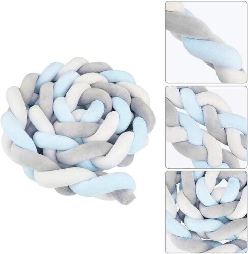 Cushion Soft Knot Pillow Handmade Soft Cushion Decor for Bedroom (Grey-Blue)