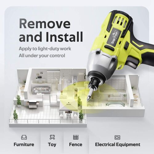 20V Cordless Impact Driver Set, 1/4" Keyless Hex Chuck, 1350 In-lbs Max Torque