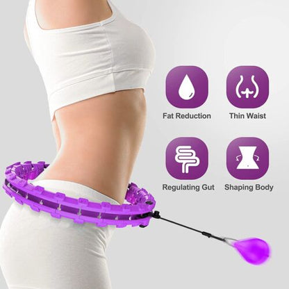Adults Smart Weighted Hoop  24 Detachable Knots Adjustable Fitness Hoop