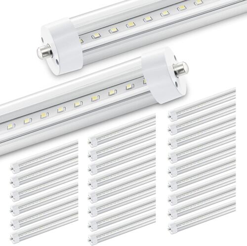 LEDIARY 25-Pack 8FT LED Tube Light, for T8 or T10 or T12 Flourescent Light Bulbs