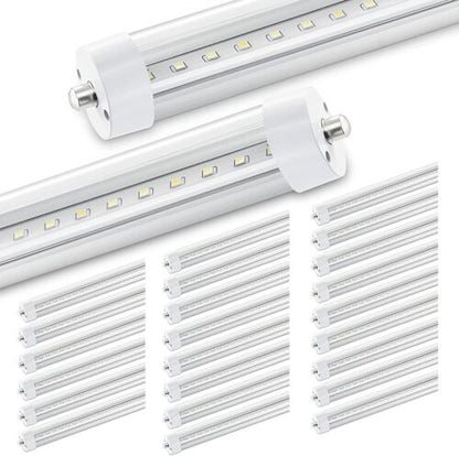 LEDIARY 25-Pack 8FT LED Tube Light, for T8 or T10 or T12 Flourescent Light Bulbs