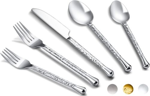 20 Piece Flatware Set, Kitchen Stainless Steel Silverware Set For 4