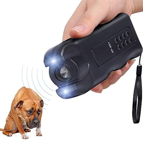 LED Ultrasonic Dog Repeller, Electronic Anti Barking Stop Bark Handheld 3 in 1 Pet Dog Trainer with Flashlight, Dog Training Device/Dog Deterrent/Training Tool/Stop Barking