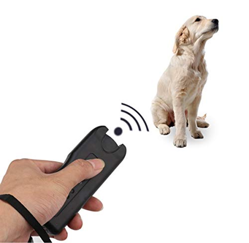 LED Ultrasonic Dog Repeller, Electronic Anti Barking Stop Bark Handheld 3 in 1 Pet Dog Trainer with Flashlight, Dog Training Device/Dog Deterrent/Training Tool/Stop Barking