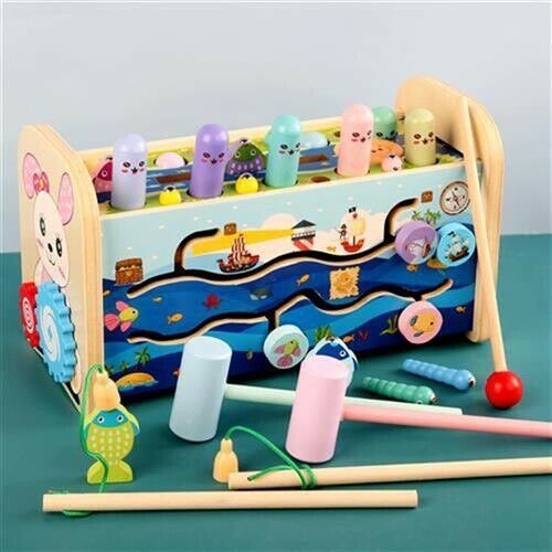 Groundhog beat bench game pirate theme beat toy children's beat