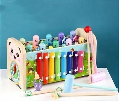 Groundhog beat bench game pirate theme beat toy children's beat