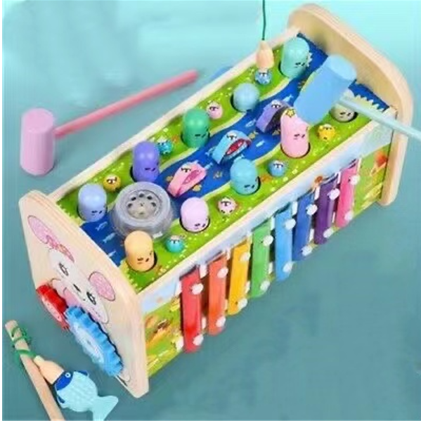 Groundhog beat bench game pirate theme beat toy children's beat
