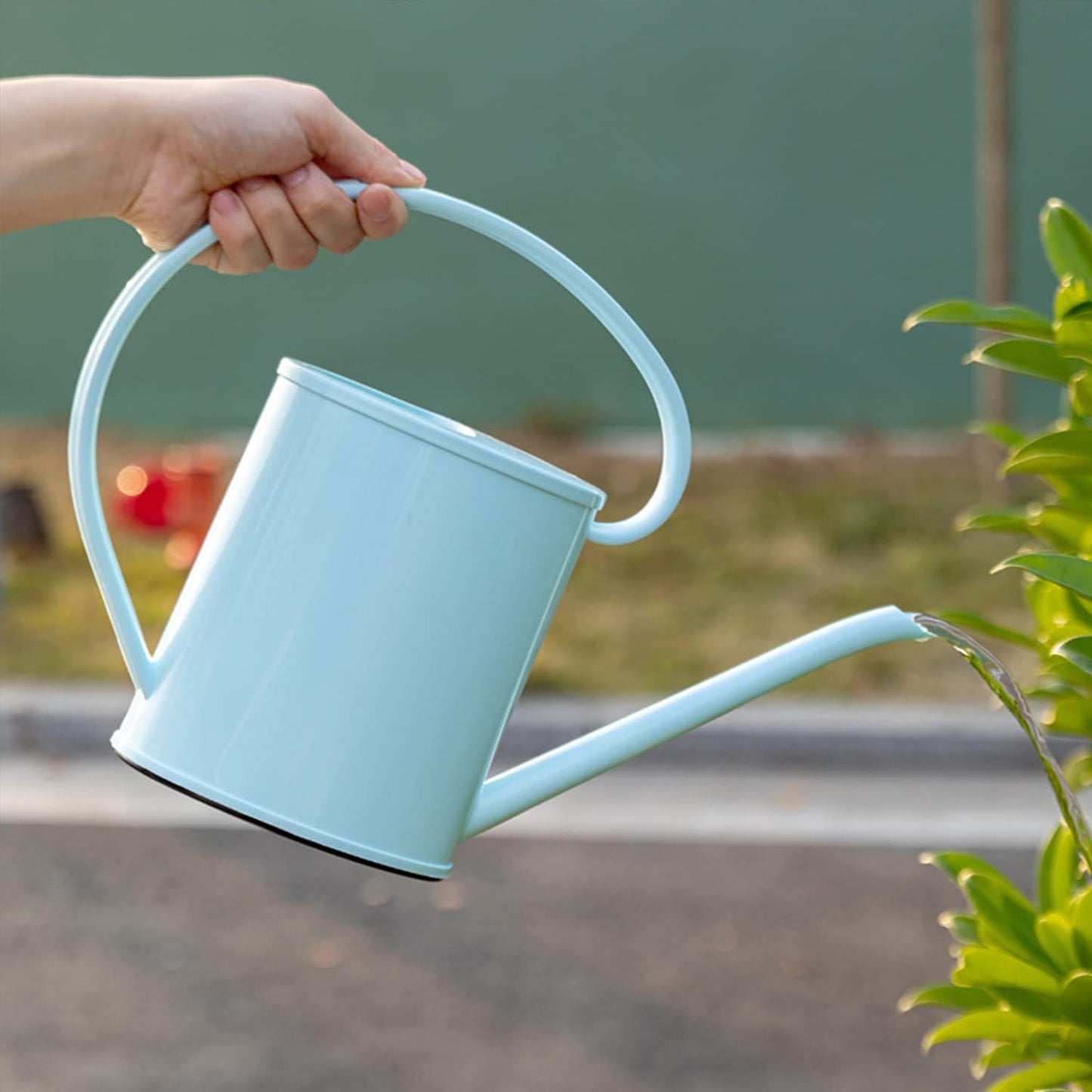LEDREVN Small Watering can for Indoor Plants with Curved Handle 1.2L 40oz 1/3 Gallon Suitable for Home and Garden