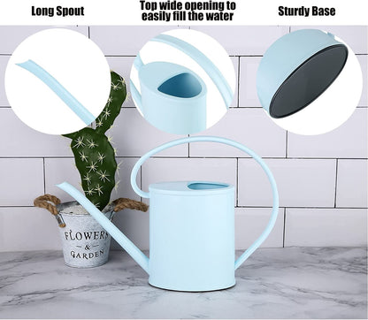 LEDREVN Small Watering can for Indoor Plants with Curved Handle 1.2L 40oz 1/3 Gallon Suitable for Home and Garden