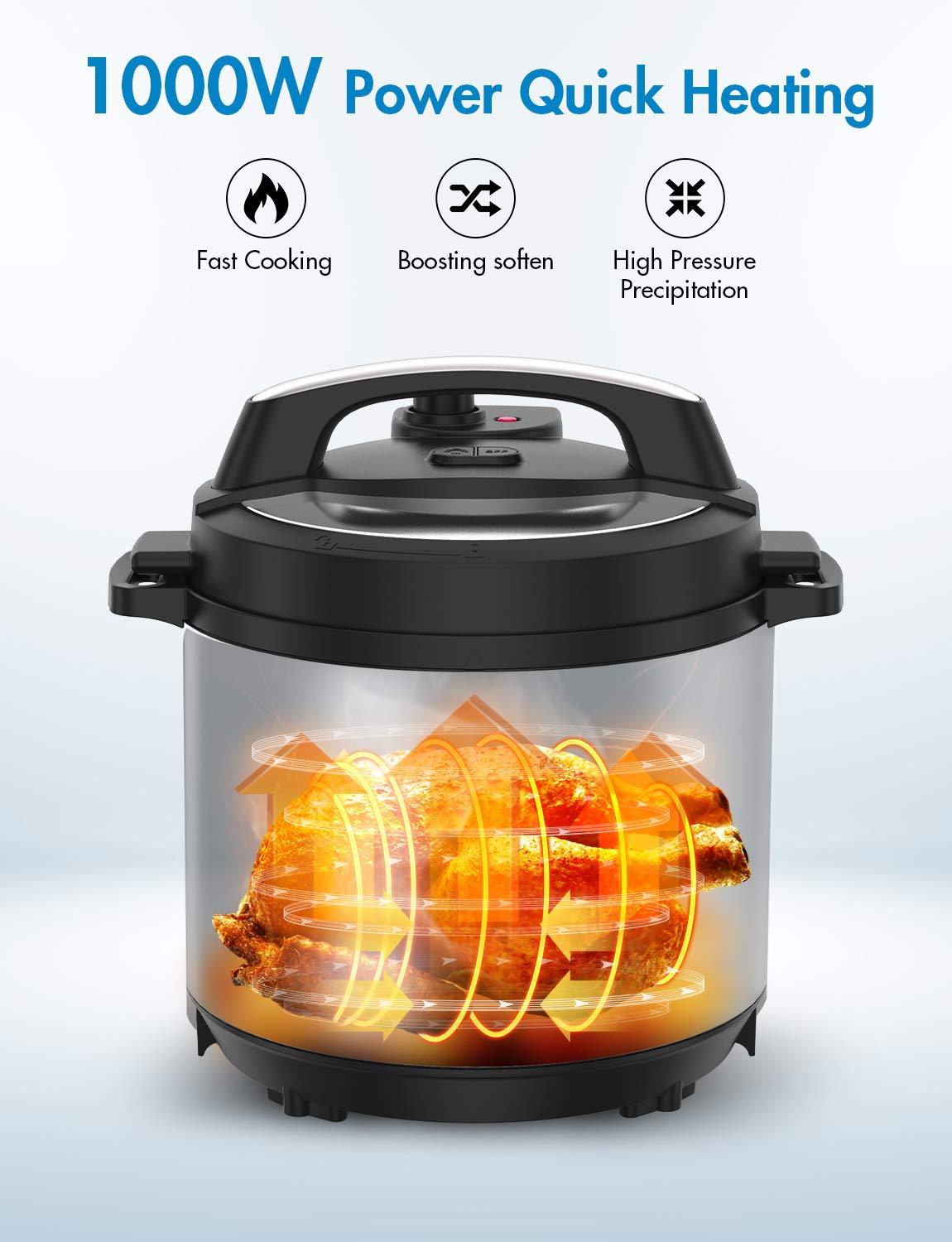 MOOSOO PRESSURE COOKER AIR FRYER LID #XJ-KZJ-A. LID ONLY Roaster 6