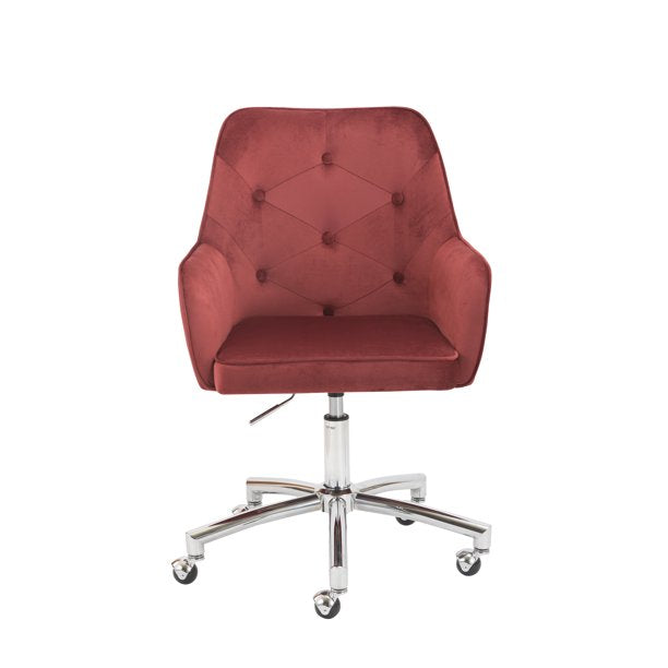 Family office chair, modern office chair padded linen work chair bedroom living room adjustable rotary dressing chair