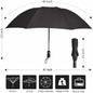 Inverted Travel Umbrella Compact Folding Reverse Umbrella, Auto Open and Close