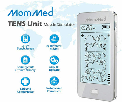 Muscle Stimulator and Rechargeable Touch Screen TENS Machine Pulse Massager