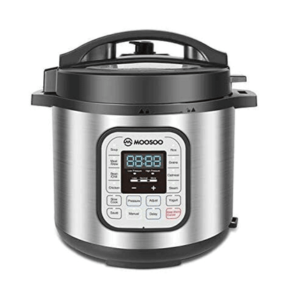 Moosoo 12-in-1 Electric Pressure Cooker Stainless Steel Instant Pot
