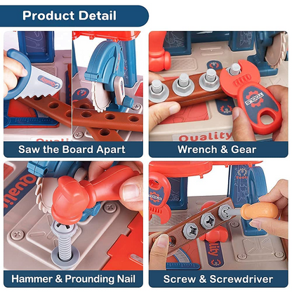 Kids Pretend Play Toy Tool Set Hammer Screw driver Repair Tools Educational Set