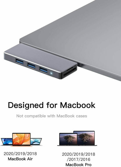 6 in 2 USB C Hub SD/TF Card Reader, Aluminum Type C 3.0 Hub For MacBook Pro, PC