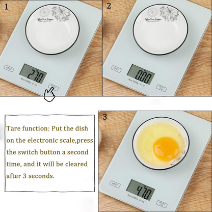 Digital Kitchen Food Cooking Scale Weight Balance in Pounds, Grams, Ounces,& KG