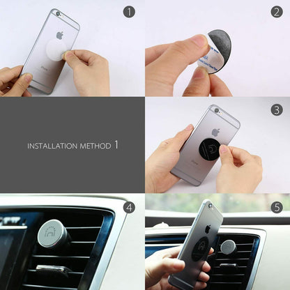 Car Mount Air Vent Magnetic Phone Holder 360 Rotation For iPhone Galaxy GPS