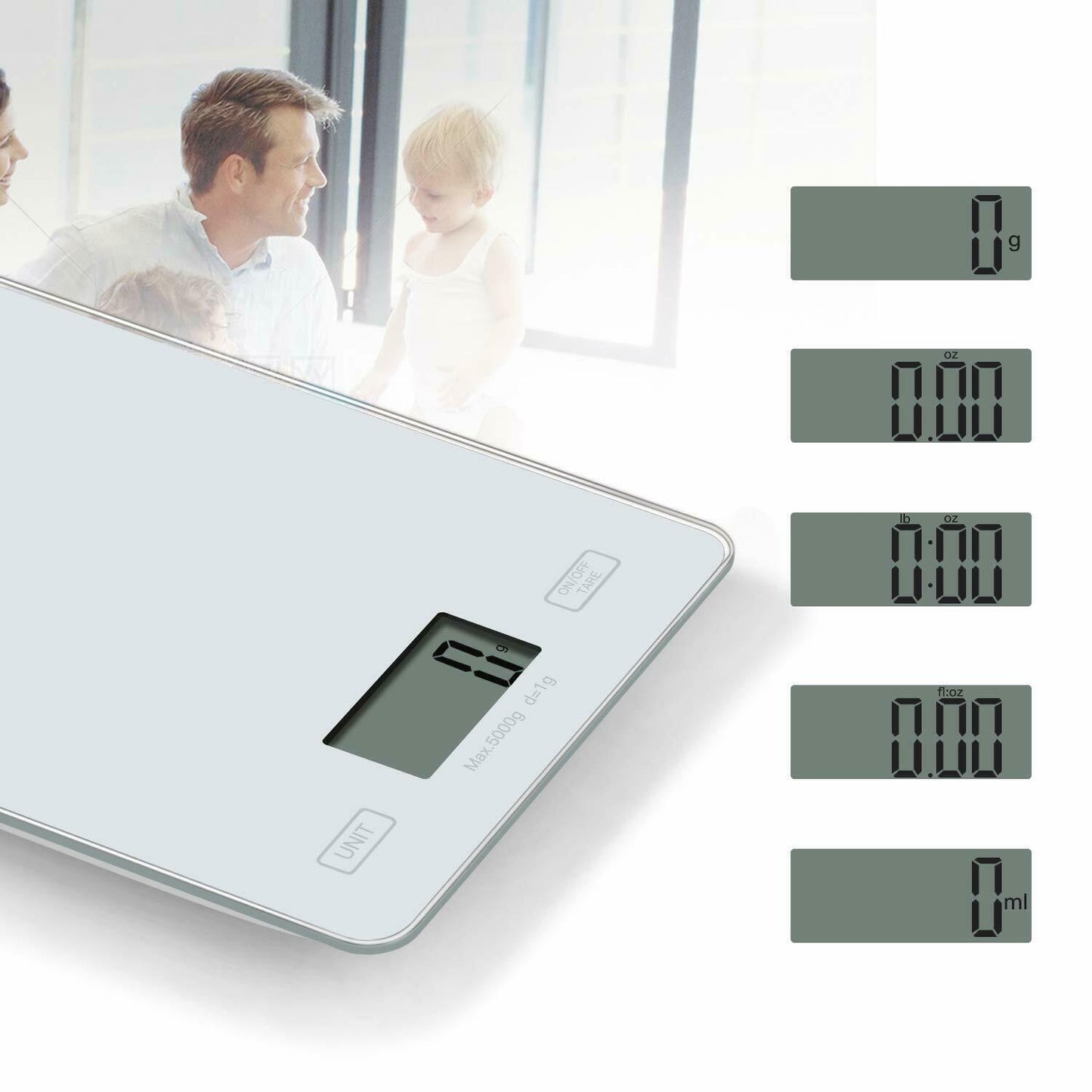 Digital Kitchen Food Cooking Scale Weight Balance in Pounds, Grams, Ounces,& KG
