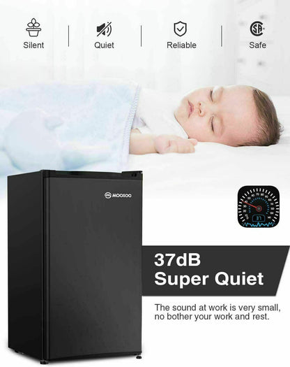 MINI FRIDGE W/ FREEZER Small Compact Refrigerator 3.2 Cu Ft Black NEW