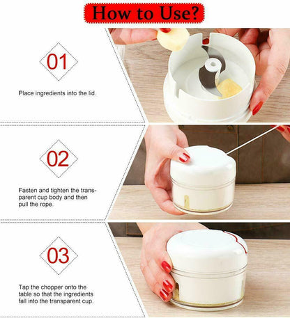 Fruit Vegetable Onion Garlic Cutter Press Manual Food Speedy Chopper Mini Slicer