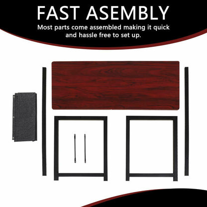 Home Office Desk Computer Desk w/ Storage Easy to Assemble Sturdy Writing Desk