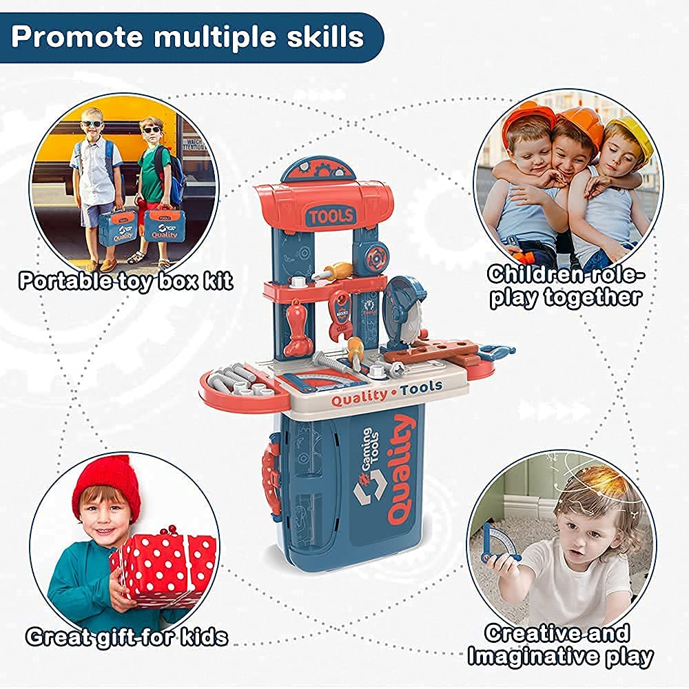 Kids Pretend Play Toy Tool Set Hammer Screw driver Repair Tools Educational Set