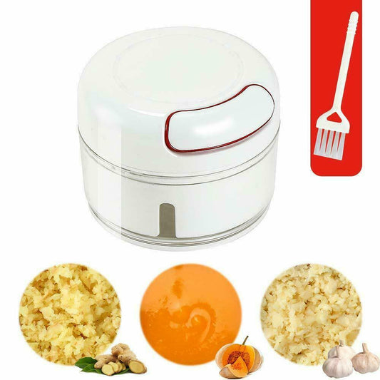 Fruit Vegetable Onion Garlic Cutter Press Manual Food Speedy Chopper Mini Slicer