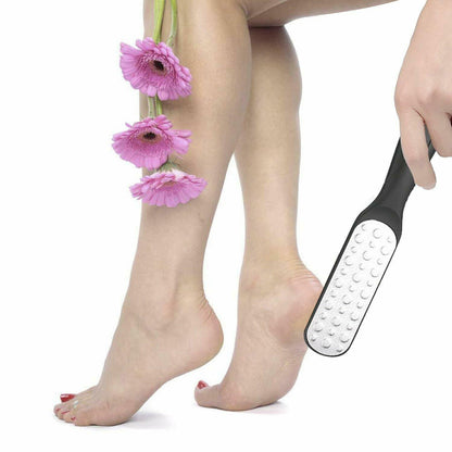 Foot File 2 Pack Foot Scrubber Callus Remover for Feet, Stainless Steel