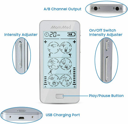 Muscle Stimulator and Rechargeable Touch Screen TENS Machine Pulse Massager