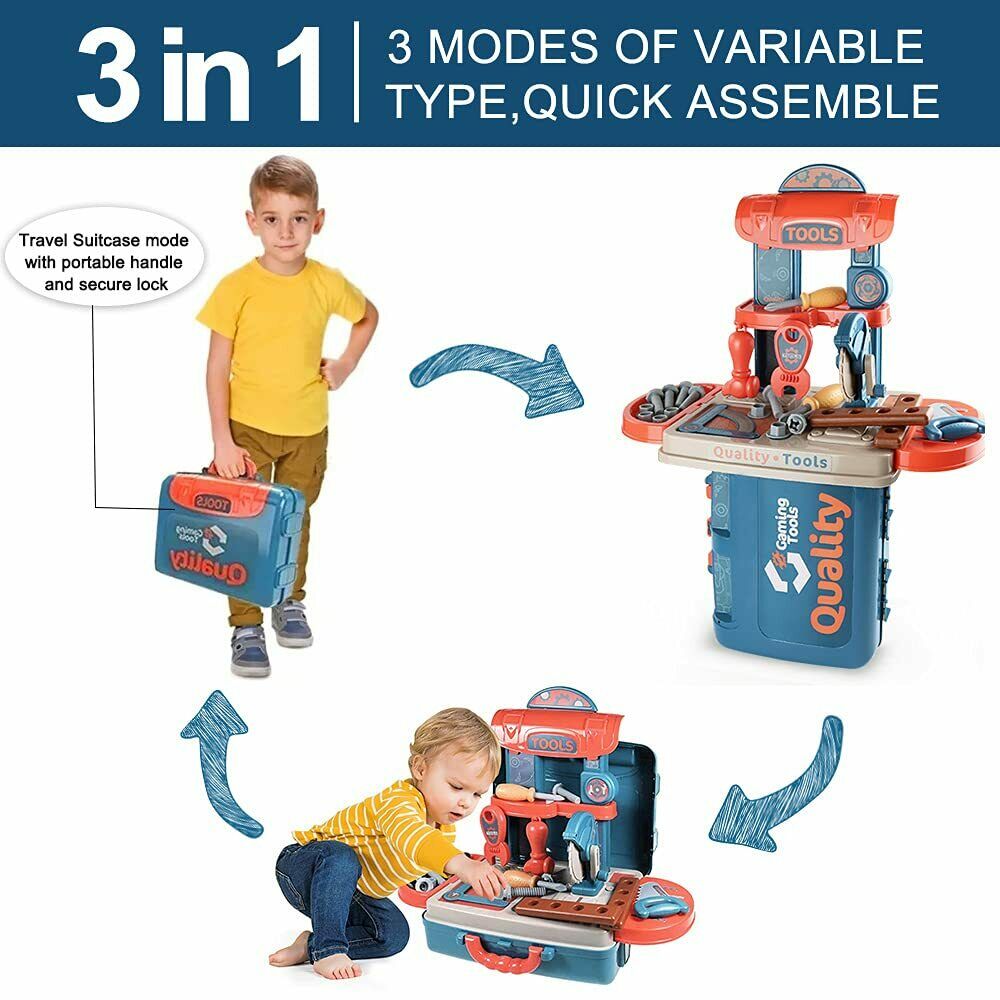 Kids Pretend Play Toy Tool Set Hammer Screw driver Repair Tools Educational Set