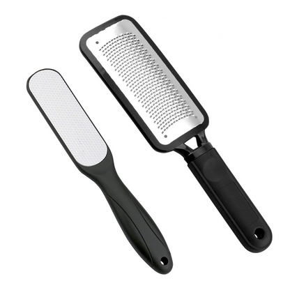 Foot File 2 Pack Foot Scrubber Callus Remover for Feet, Stainless Steel