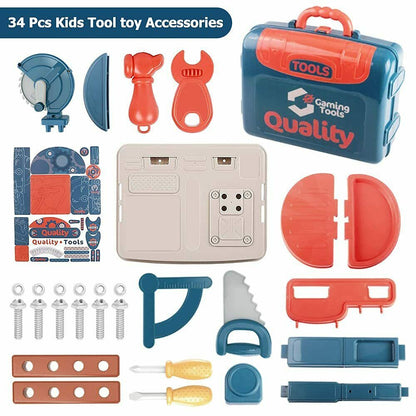 Kids Pretend Play Toy Tool Set Hammer Screw driver Repair Tools Educational Set