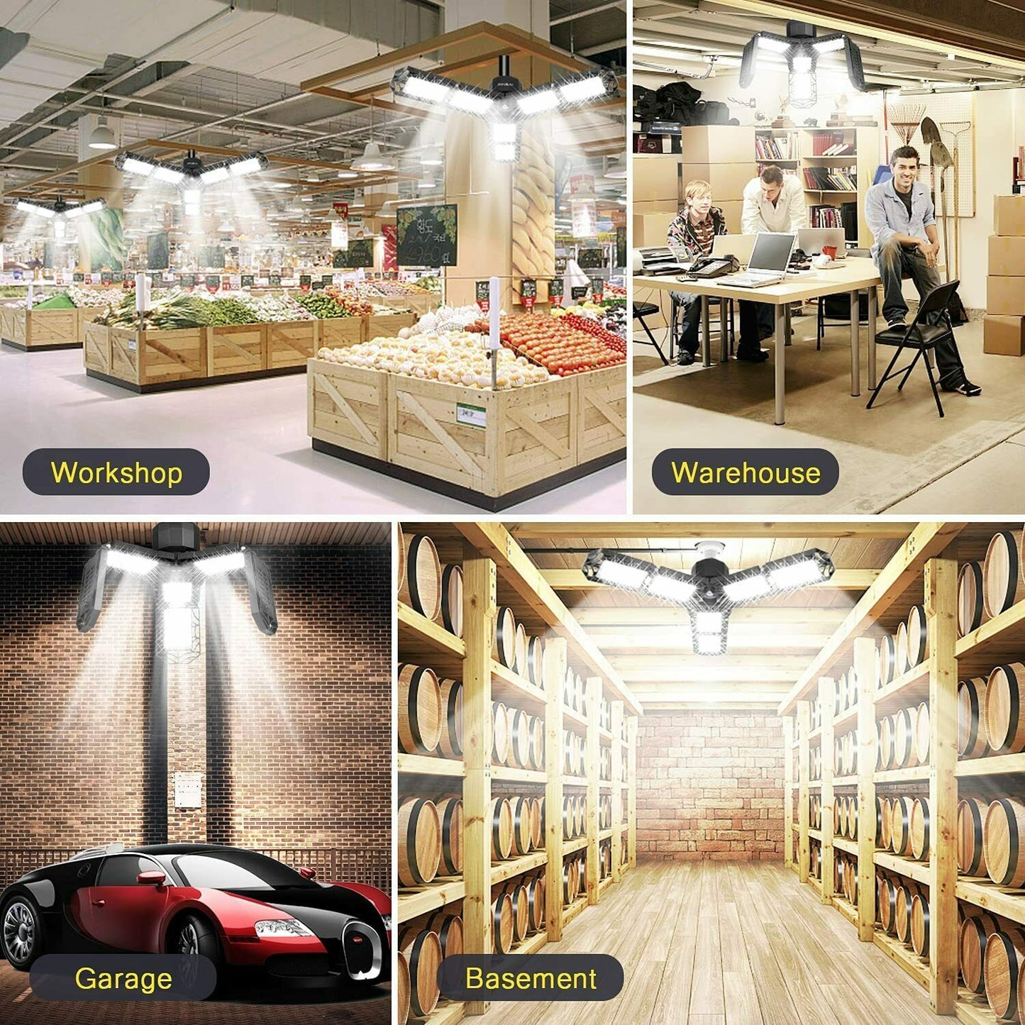 Garage lights LED garage lights E26 / E27 garage lights, ceiling led workshop