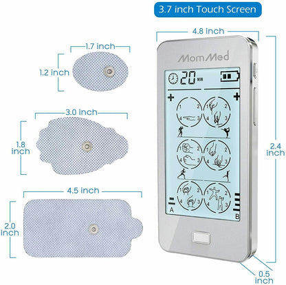 Muscle Stimulator and Rechargeable Touch Screen TENS Machine Pulse Massager