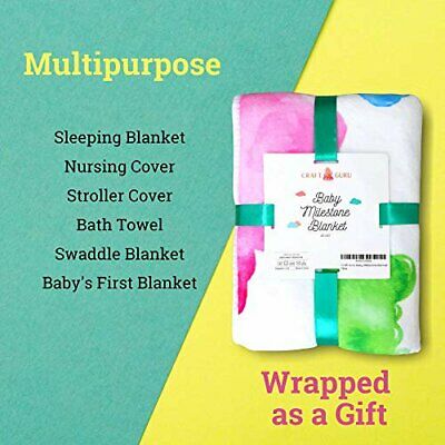 Baby Monthly Milestone Blanket for Girl or Boy | Large Month Blanket for Newborn