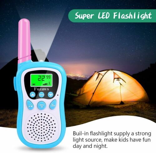 Walkie Talkies para niños, paquete de 3, Fuzaws 22 canales con clip para cinturón, rango de 3 KM