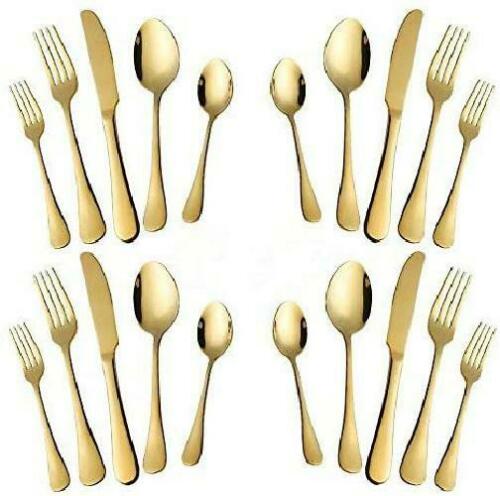 20 Piece Flatware Set, Kitchen Stainless Steel Silverware Set For 4