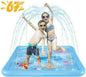 HLAOLA Splash Pool Pad Play Mat Sprinkler for Kids 67” Inflatable Ocean Theme